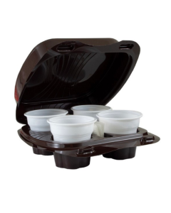 Portabicchiere per cappuccio in plastica, 4 posti, 45 pezzi