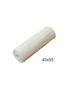 Sacchi per spazzatura a rotolo 45 X 55 cm bianco 20 litri conf. 30 pezzi