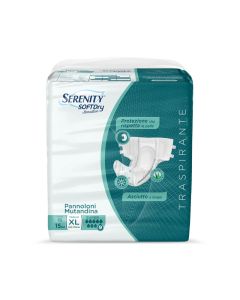 Pannolone a mutandina con adesivi taglia XL Super da 15 pezzi Serenity SoftDry Sensitive