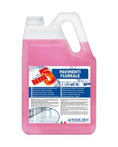 Detergente per pavimenti floreale senza risciacquo 5 kg Interchem Uni5 Pavimenti Floreale
