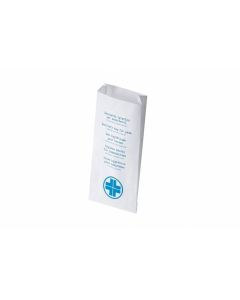 Sacchetti igienici in carta bianca e blu 27 x 12 cm 200 pezzi Leone Acanto