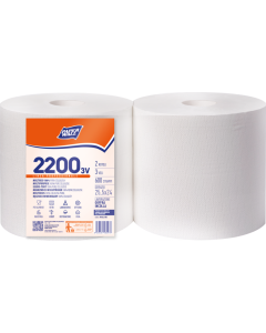 Bobina di carta asciugatutto 3 veli 600 strappi da 2 rotoli Realcarta Paper Wall 2200