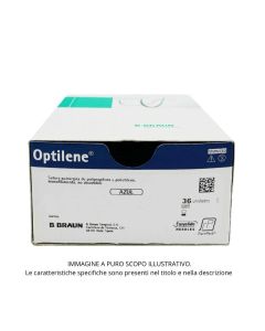 Sutura non assorbibile in polipropilene 5/0 45 cm ago DS12 blu 36 pezzi B. Braun Optilene