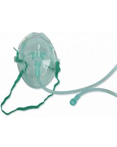 Mascherina per ossigeno con tubo-Maschera per ossigeno terapia adulti-Fiab