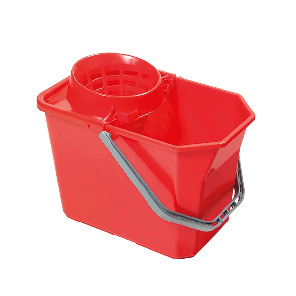Secchio Lavapavimenti 11L Con Strizzatore - Plastica Rossa, Made In Italy - Foto 7